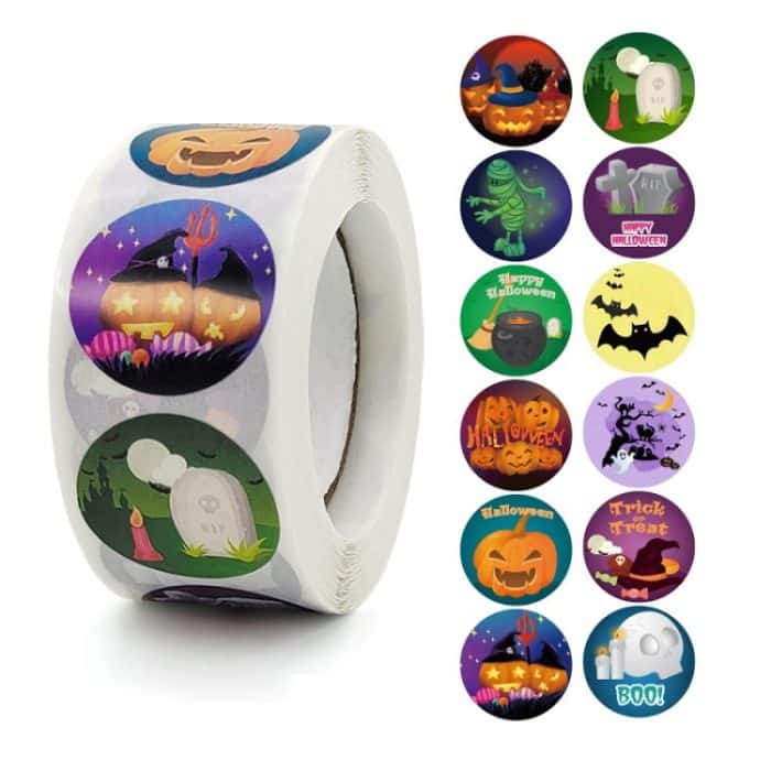 TBD0596927101A.jpg 10 Stück Halloween-Kinderspielzeug-Aufkleber, Geschenk-Dekoration, Geschenk-Versiegelungsaufkleber, 2.5cm / 1 Inch – Bild 1