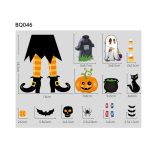 3 Sets Halloween-Dekorationsaufkleber, Kürbislampe, Spinnengeist, elektrostatische Aufkleber, Stil:, BQ040ABCD-45-46-47-48, BQ040ABCD-50-51, BQ041-42-43-44, BQ41-42-43-44-47-48, BQ049 + 050 + 052, BQ049 + 50 + 51 + (52 x 2), BQ049-51-52 – Bild 3