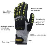 ROTOSAFETY RZT-HFZ20 stoßfeste Anti-Smashing Anti-Cutting Anti-Kollisions-Handschuhe TPR mechanische Wartung Feuerrettung Bergleute Bergbau Anti-Stab-Handschuhe, M, L, XL – Bild 4