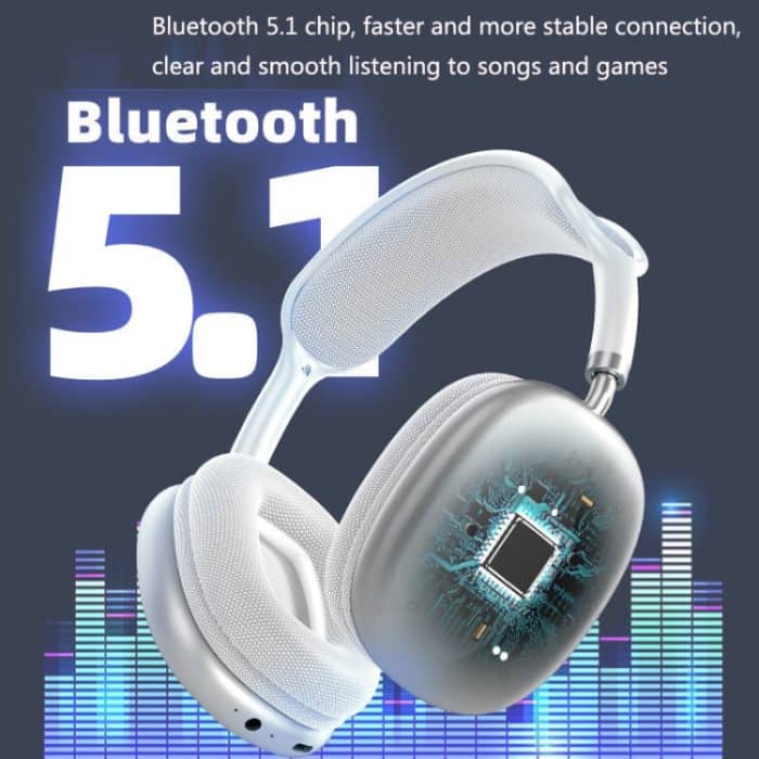 P9 Bluetooth 5.1 Subwoofer Wireless Headset unterstützt AUX/TF-Karte, P9 (Black), P9 (White), P9 (Red), P9 (Green), P9 (Blue) – Bild 6