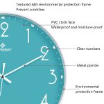 MOVEBEST 12 Zoll Wohnzimmer-Wanduhr Simple Home Kunststoffuhr, Stil:, G2001 Green Surface White Frame, G2001 Black Surface Black Frame, G2001 White Surface White Frame, G2001 White Surface Black Frame, G2001-L White Surface White Frame... – Bild 3