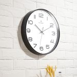 MOVEBEST 12 Zoll Wohnzimmer-Wanduhr Simple Home Kunststoffuhr, Stil:, G2001 Green Surface White Frame, G2001 Black Surface Black Frame, G2001 White Surface White Frame, G2001 White Surface Black Frame, G2001-L White Surface White Frame... – Bild 5
