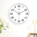 MOVEBEST 12 Zoll Wohnzimmer-Wanduhr Simple Home Kunststoffuhr, Stil:, G2001 Green Surface White Frame, G2001 Black Surface Black Frame, G2001 White Surface White Frame, G2001 White Surface Black Frame, G2001-L White Surface White Frame... – Bild 7