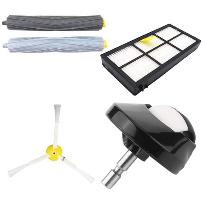 Zubehör für Kehrroboter XR319 für IRobot 8-Serie / 9-Serie, 1 Pair Main Brush, 10 PCS Side Brush, 5 PCS Filter, 2 PCS Steering Wheel – Bild 3