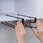 Free Punch Cabinet Weinglashalter aus Schmiedeeisen, umgedrehtes Regal, Stil:, Double Row, Three-row, Four-row, Lengthen Double Row, Single Row – Bild 6