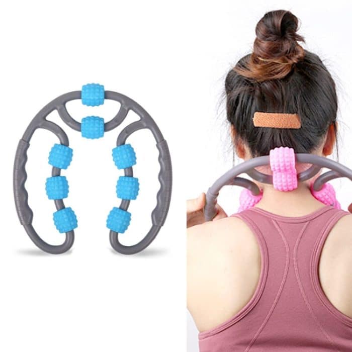 2 Stück acht runde Yoga-Trainingsrollen, ringförmiges Beinmassagegerät, 8-wheel Ring Blue, 8-wheel Ring Pink, 8-wheel Ring Purple – Bild 1
