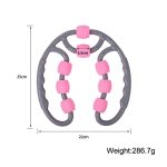 2 Stück acht runde Yoga-Trainingsrollen, ringförmiges Beinmassagegerät, 8-wheel Ring Blue, 8-wheel Ring Pink, 8-wheel Ring Purple – Bild 3