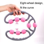 2 Stück acht runde Yoga-Trainingsrollen, ringförmiges Beinmassagegerät, 8-wheel Ring Blue, 8-wheel Ring Pink, 8-wheel Ring Purple – Bild 4