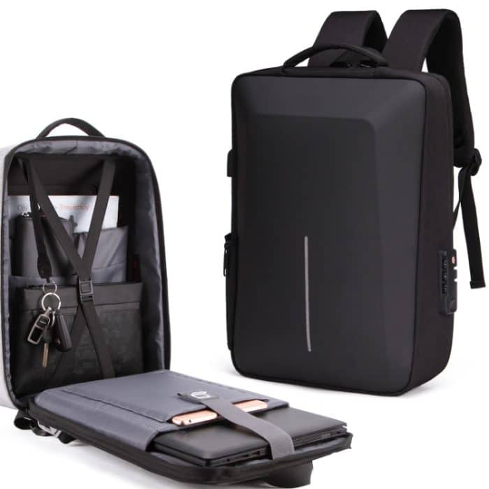 Hartschalen-Rucksack mit Legierungsrahmen, Diebstahlsichere Computertasche für Herren, 8001 Black, 8001 Gray, 8001 Blue, 8001 Red, 8003 Black, 8003 Gray, 8003 Red, 8001-J Black, 8001-J Gray, 8001-J Blue, 8001-J Red – Bild 1
