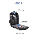 Hartschalen-Rucksack mit Legierungsrahmen, Diebstahlsichere Computertasche für Herren, 8001 Black, 8001 Gray, 8001 Blue, 8001 Red, 8003 Black, 8003 Gray, 8003 Red, 8001-J Black, 8001-J Gray, 8001-J Blue, 8001-J Red – Bild 3