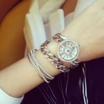 BS Bee Sister FA1329 Double Link Niche Damenuhr mit römischen Ziffern – Bild 3