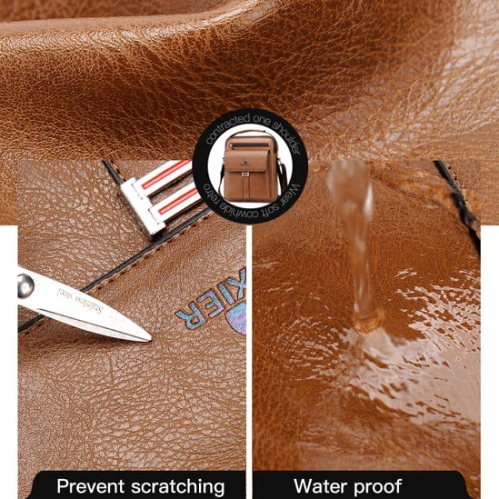 WEIXIER D245 Herren Businesstasche Schulterrucksack mit großer Kapazität, D245 Black, D245 Light Brown, D245 Dark Brown – Bild 6