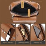 WEIXIER D245 Herren Businesstasche Schulterrucksack mit großer Kapazität, D245 Black, D245 Light Brown, D245 Dark Brown – Bild 7