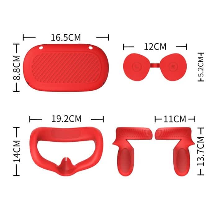 VR Brille Objektiv Shell Griff Schutzhülle für Oculus Quest 2, White, Red, Green – Bild 3