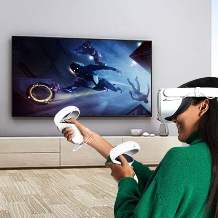 VR Brille Objektiv Shell Griff Schutzhülle für Oculus Quest 2, White, Red, Green – Bild 6