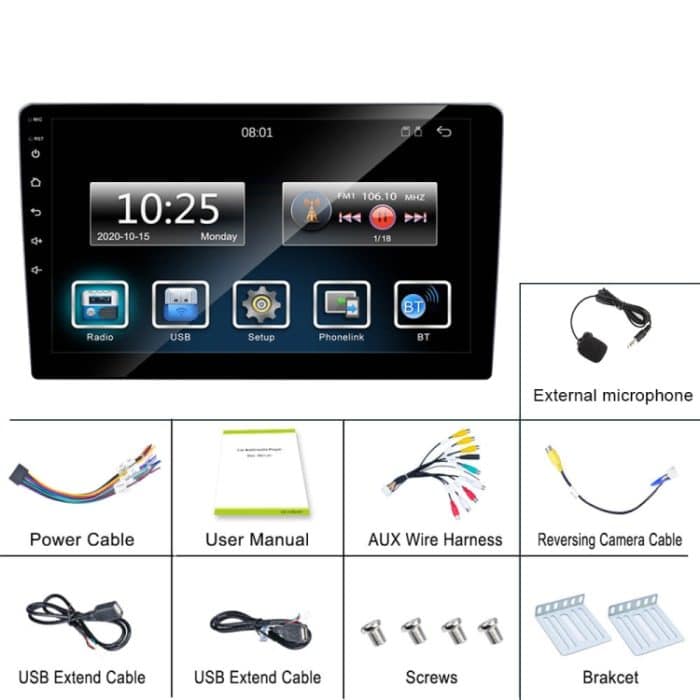 C7001 7-Zoll-Touchscreen mit integriertem CarPlay-Auto-MP5-Player, Stil:, 7 inch Standard, 7 inch Standard+4 Light Camera, 7 inch Standard+8 Light Camera, 7 inch Standard+12 Light Camera, 7 inch Standard+AHD Camera – Bild 2