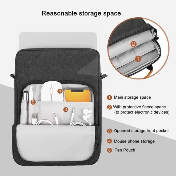 Vertikale Laptoptasche, tragbare Schulter-Crossbody-Tasche, 9.7-11 Inch, 13.3 Inch – Bild 2