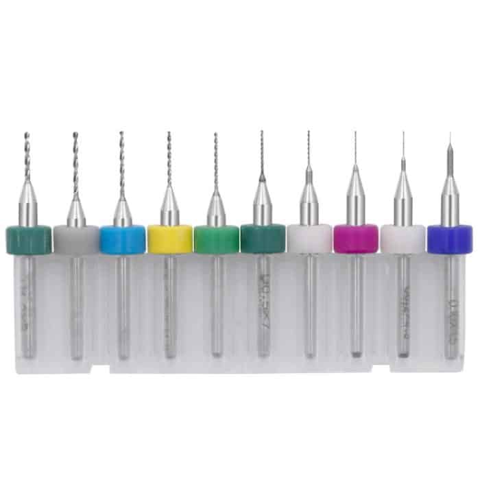 TBD0603019501.jpg 10-in-1 PCB-Wolframstahlbohrer, Schnitz-Miniaturbohrer, Größe:, 0.1-1mm, 0.6-1.5mm, 1.1-2mm, 1.5-2.4mm, 2.1-3.0mm – Bild 1