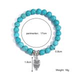Damen Perlenarmband Türkis Ethno-Stil Charm-Schmuck – Bild 3