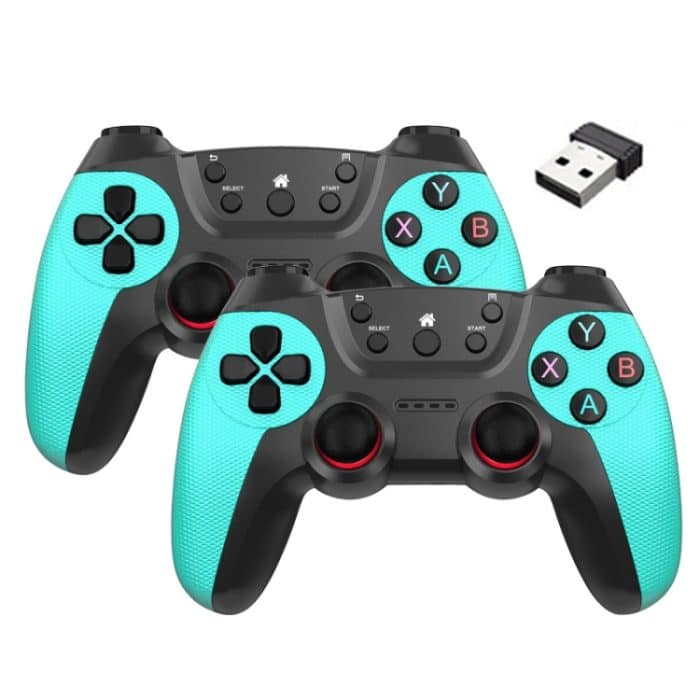 KM-029 2.4G One for Two Doubles Wireless Controller Unterstützt PC / Linux / Android / TVbox, KM-029 (Mint Green), KM-029 (Cangling Green), KM-029 (Vitality Orange), KM-029 (Rose Pink), KM-029 (Lemon Yellow) – Bild 1
