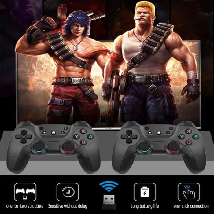 KM-029 2.4G One for Two Doubles Wireless Controller Unterstützt PC / Linux / Android / TVbox, KM-029 (Mint Green), KM-029 (Cangling Green), KM-029 (Vitality Orange), KM-029 (Rose Pink), KM-029 (Lemon Yellow) – Bild 6