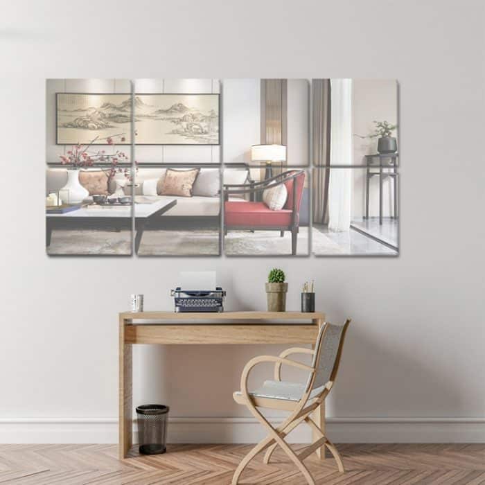 Acrylspiegel, quadratisch, Stereo-Wandaufkleber, selbstklebend, dekorativ, weicher Spiegel, rechtwinkliges Modell – Bild 5