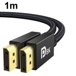 DP-Kabel 8K-Computermonitor-Verbindungskabel, 30 AWG Außendurchmesser: 6,3 mm, mit Nylongeflecht, 1m, 1.5m, 2m, 3m