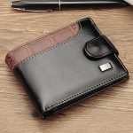 Baellerry M1078 Spleißleder Casual Herren Geldbörse mit Schnalle Multi-Card Slot Münzgeldbörse