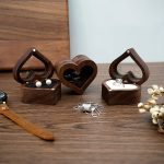 Hölzerne herzförmige Ringbox, Schmuckaufbewahrungsbox, Hochzeit, Valentinstag, Geschenkbox – Bild 7
