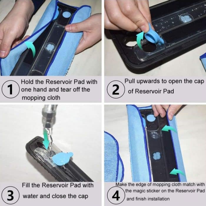 Für IRobot Braava 380 / 380T / 390 / 390T Wischmaschinenausrüstung, White Dried Mop, Blue Wet Mop, Tire Skin, Water Tank, Water Core – Bild 7