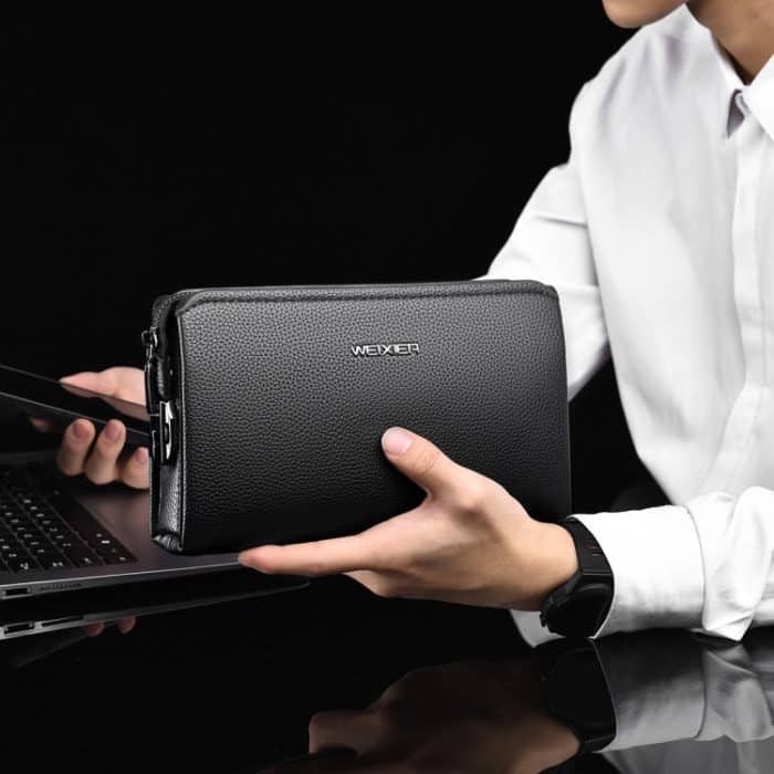 WEIXIER W125 Herren Clutch Bag Passwort Reißverschluss Business Phone Case – Bild 2