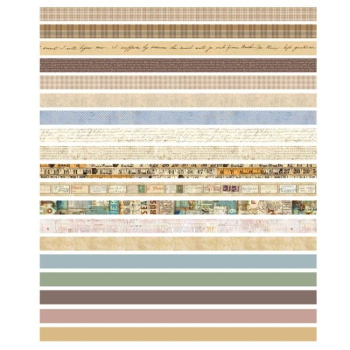 20 Rollen/Karton, 0,7 cm x 3 m, geteiltes, dünnes Washi-Tape-Set, DIY-Scrapbook-Aufkleber – Bild 2