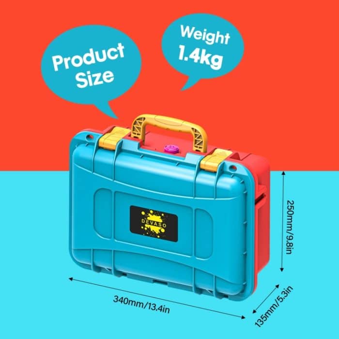 DEVASO für Switch/OLED IP67 wasserdichte Aufbewahrungstasche Hartschalentasche, Orange Blue, Black White, Black, Orange Blue+Shoulder Strap, Black White+Shoulder Strap – Bild 9