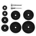 10 teile/satz High-Speed ​​Stahl Schneiden Klinge Multi-Größe Schneiden Holz PVC Elektrische Grinder Sägeblatt Werkzeug Mit 3,17mm + 6mm Pole, Black, Gold, Silver