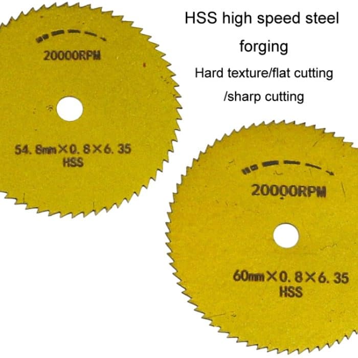 10 teile/satz High-Speed ​​Stahl Schneiden Klinge Multi-Größe Schneiden Holz PVC Elektrische Grinder Sägeblatt Werkzeug Mit 3,17mm + 6mm Pole, Black, Gold, Silver – Bild 6