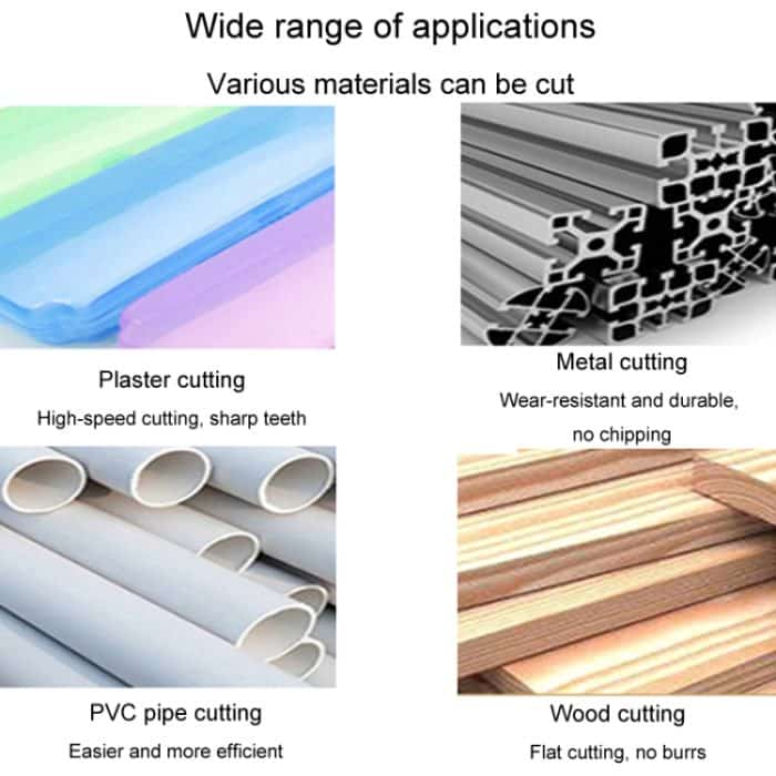 10 teile/satz High-Speed ​​Stahl Schneiden Klinge Multi-Größe Schneiden Holz PVC Elektrische Grinder Sägeblatt Werkzeug Mit 3,17mm + 6mm Pole, Black, Gold, Silver – Bild 9