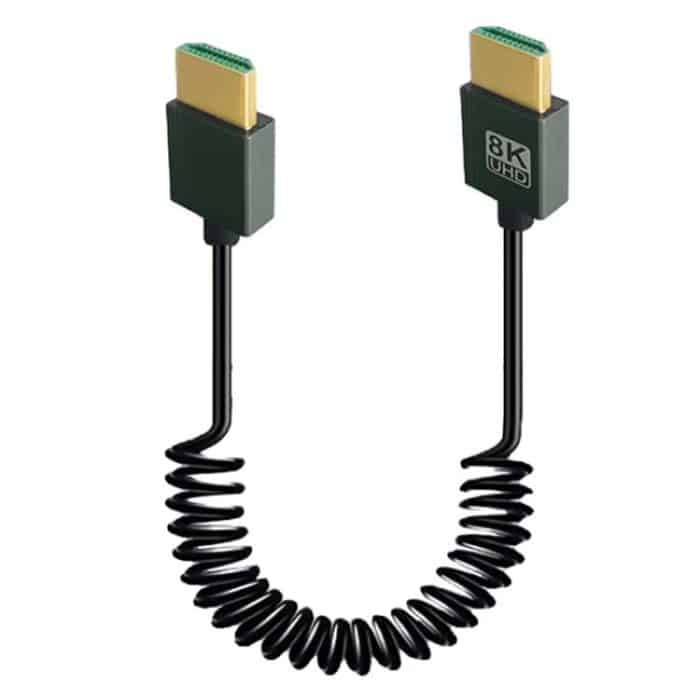 TBD0605812001.jpg 8K 60HZ HDMI 2.1 Federkabel, 0,5m Länge, Straight Head, Right Bend, Left Bend, Positive Bend, Reverse Bend, Micro HDMI To HDMI Straight, Micro HDMI Left Bend, Micro HDMI Right Bend, Micro HDMI Positive Bend, Micro HDMI Reverse Bend, Mini HDMI Straight... – Bild 1