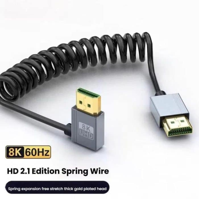 8K 60HZ HDMI 2.1 Federkabel, 0,5m Länge, Straight Head, Right Bend, Left Bend, Positive Bend, Reverse Bend, Micro HDMI To HDMI Straight, Micro HDMI Left Bend, Micro HDMI Right Bend, Micro HDMI Positive Bend, Micro HDMI Reverse Bend, Mini HDMI Straight... – Bild 3