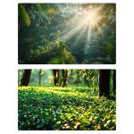 57 x 87cm Double-sided 3D Forest Photography Background Paper Photography Props