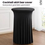 Simple Premium Feeling Business Conference Cocktail Bar Cover Round Sundress Stretch Table Cover – Bild 4