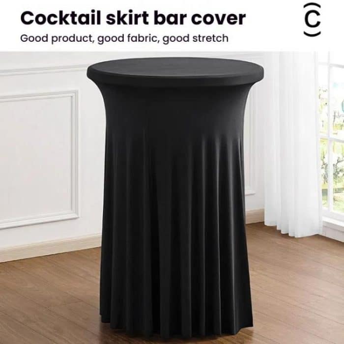 Simple Premium Feeling Business Conference Cocktail Bar Cover Round Sundress Stretch Table Cover – Bild 4