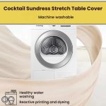 Simple Premium Feeling Business Conference Cocktail Bar Cover Round Sundress Stretch Table Cover, 60x110cm, 70x110cm, 80x110cm – Bild 6