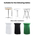 Simple Premium Feeling Business Conference Cocktail Bar Cover Round Sundress Stretch Table Cover – Bild 7