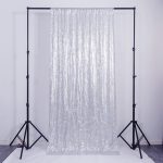 Hotel Wedding Banquet Site Background Curtains Embroidered Cloth Sequin Curtains Festival Party Decoration, 60x240cm, 60x300cm, 120cmx240cm, 120cmx300cm, 240cmx240cm, 300cmx300cm