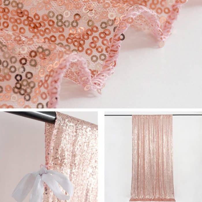 Hotel Wedding Banquet Site Background Curtains Embroidered Cloth Sequin Curtains Festival Party Decoration – Bild 3