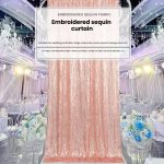 Hotel Wedding Banquet Site Background Curtains Embroidered Cloth Sequin Curtains Festival Party Decoration, 60x240cm, 60x300cm, 120cmx240cm, 120cmx300cm, 240cmx240cm, 300cmx300cm – Bild 5