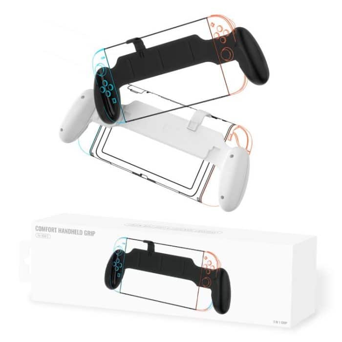 For Nintendo Switch 2 / Switch / Switch OLED Ergonomic Anti-Slip Grip Handle, JYS-NS2297 Black, JYS-NS2297 White – Bild 3