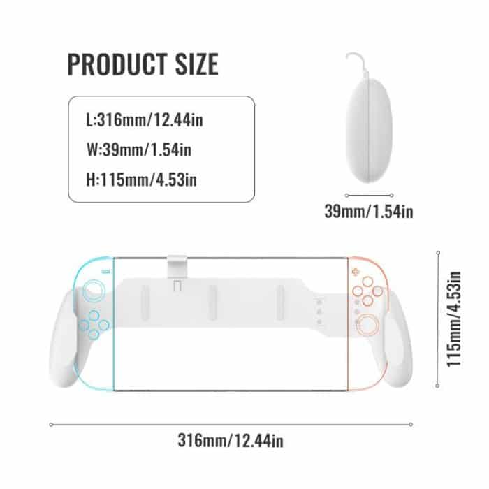 For Nintendo Switch 2 / Switch / Switch OLED Ergonomic Anti-Slip Grip Handle, JYS-NS2297 Black, JYS-NS2297 White – Bild 4
