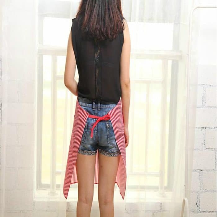 Küchenschürze mit ölbeständigem Cartoon-Bär und Ärmel – Bild 6