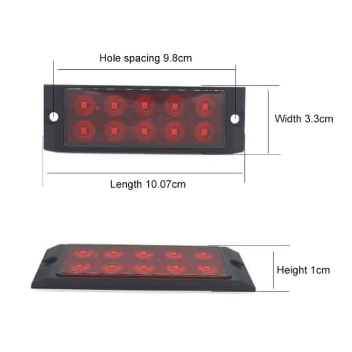 2 stücke Auto/Lkw 10LEDs Seite Marker Anzeige Lichter Birne Lampe, MK-017(Orange), MK-017 (Red), MK-017 (White) – Bild 5
